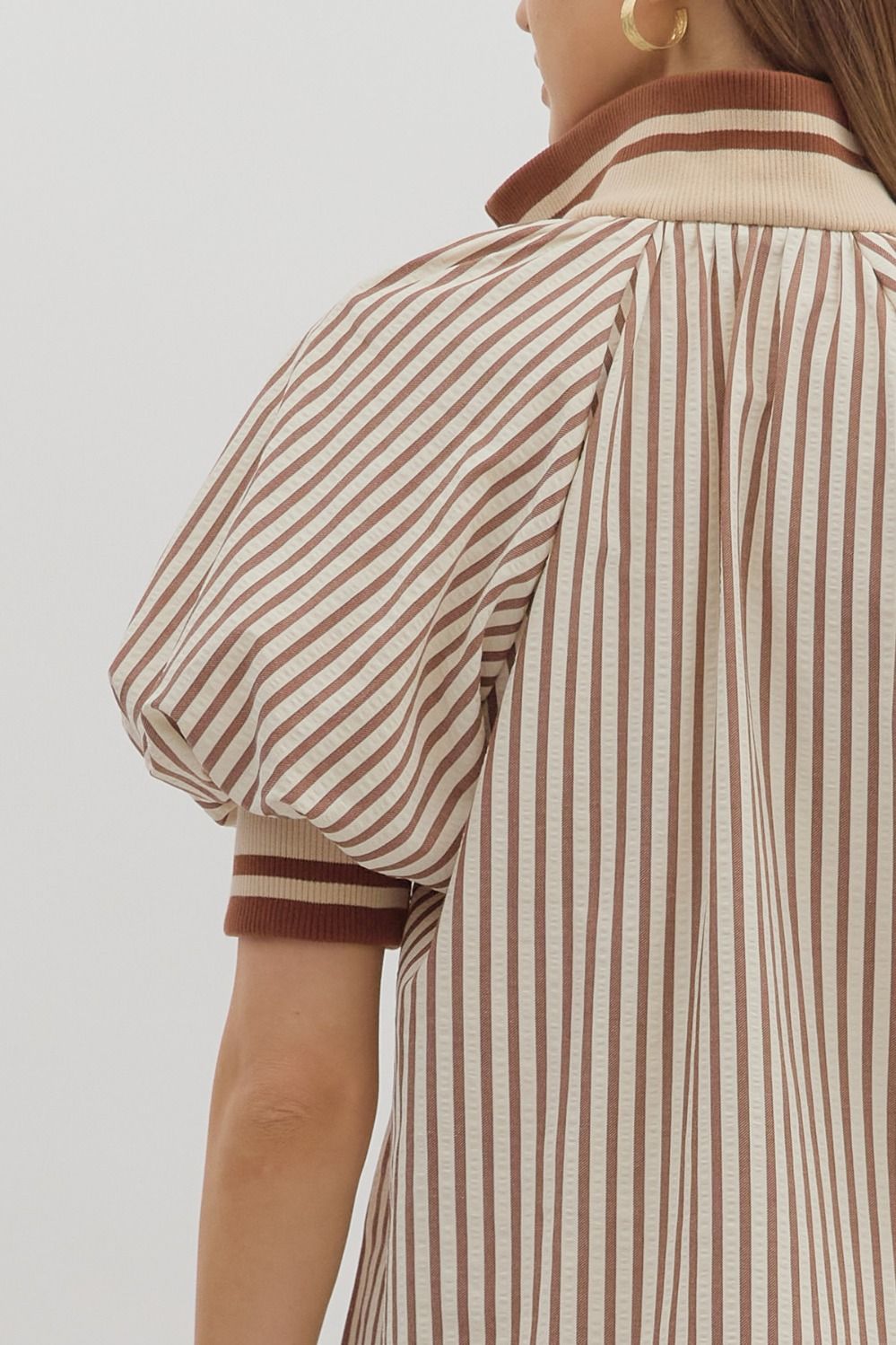T28130 Stripe Pattern Top