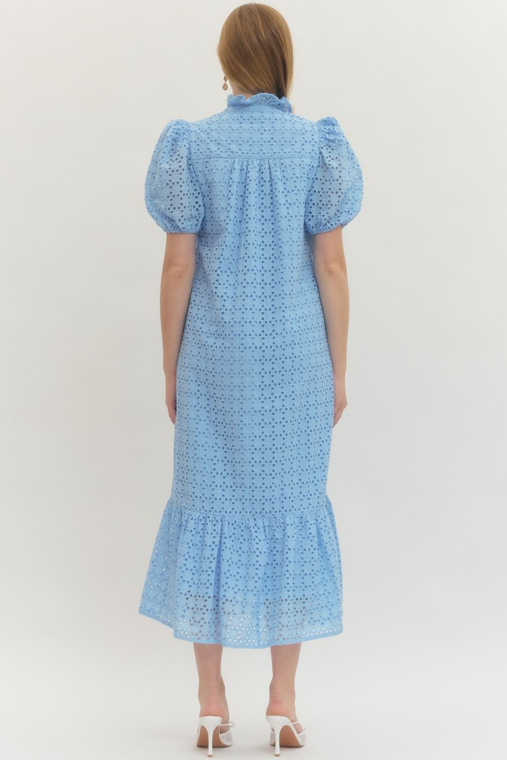 D29377 Eyelet Midi Dress