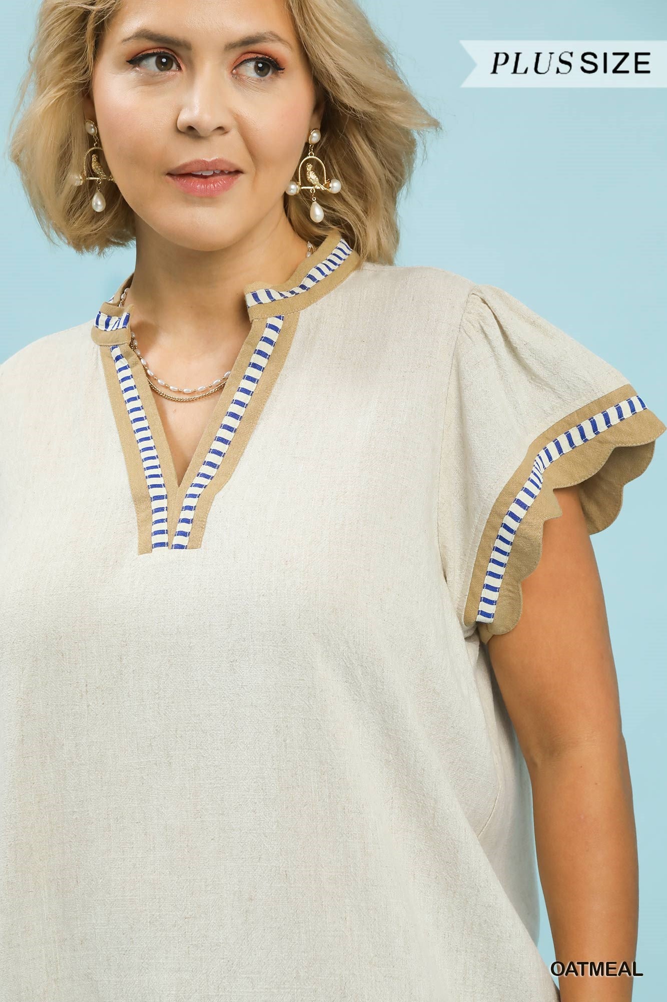 WC5929 Curvy Linen Top