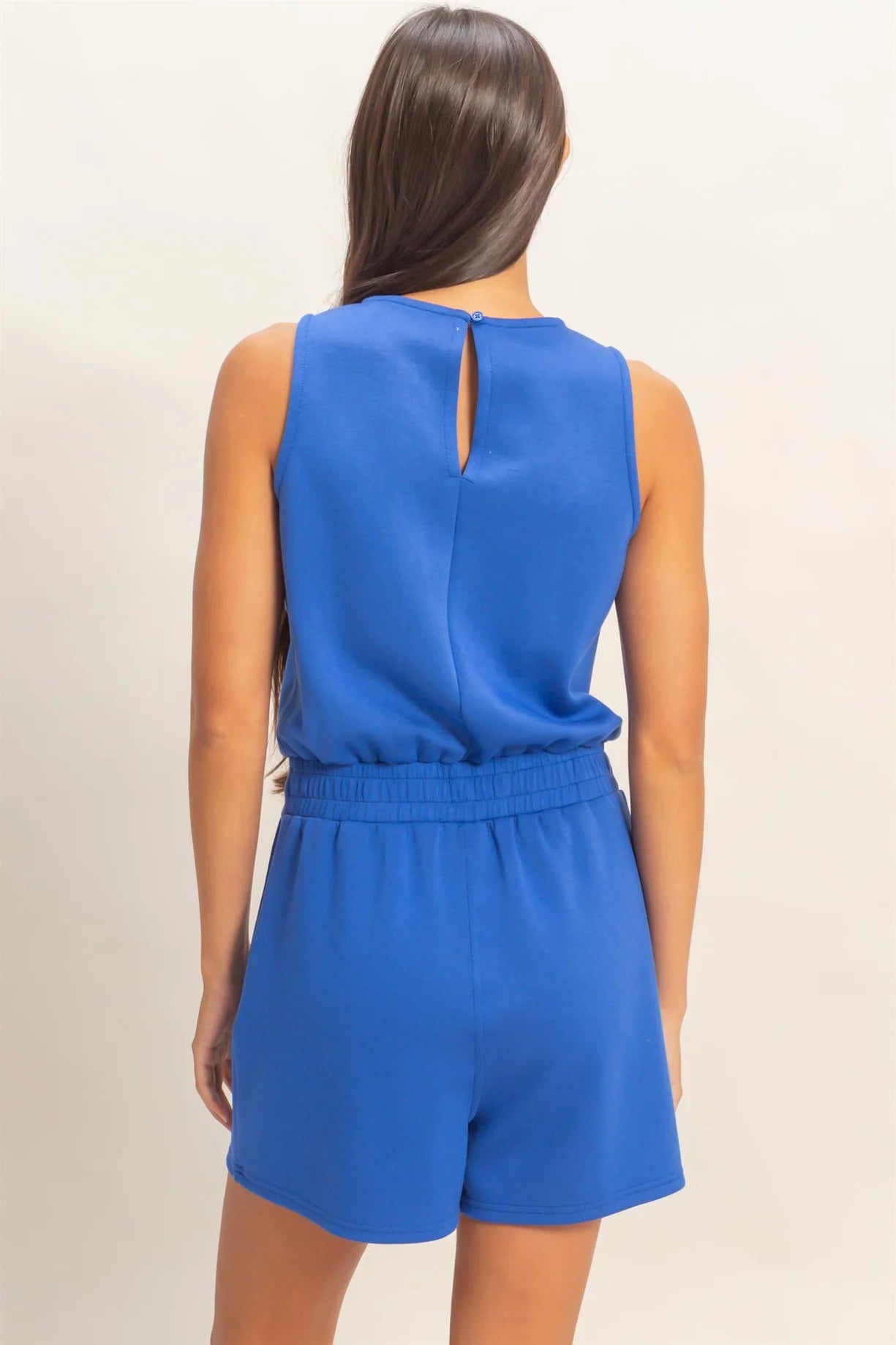 DZ26C732 Drawstring Waist Sleeveless Romper