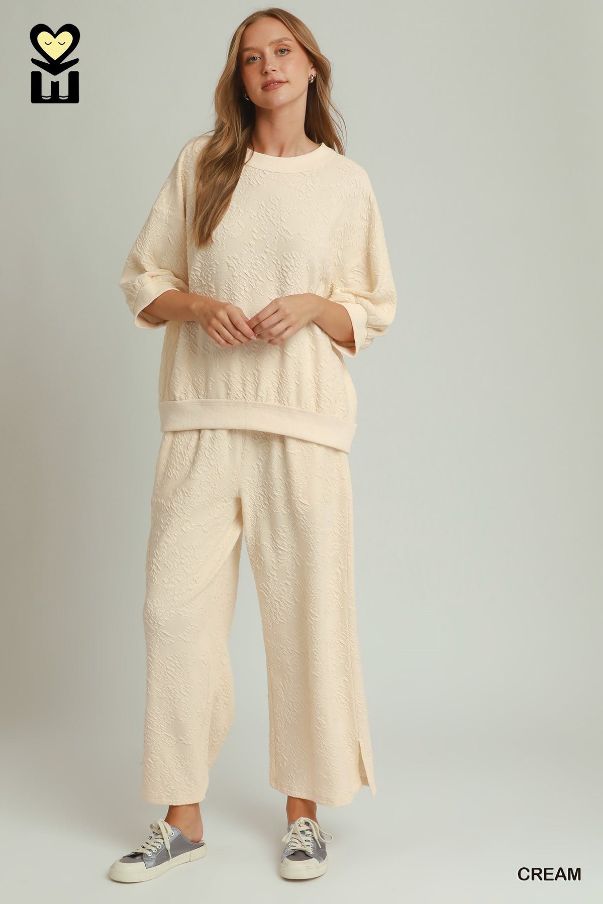 H1187-T Textured Jacquard Pullover