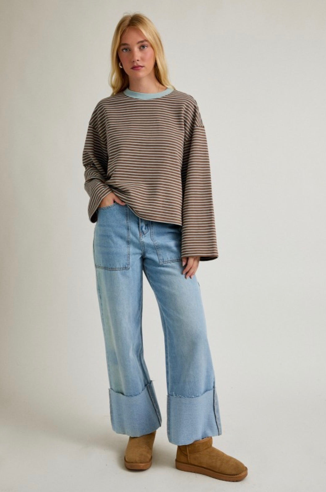 IT6053 Long Sleeve Stripe Top