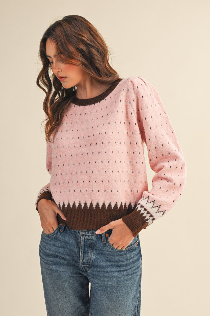 MSW11118 Geometric Sweater