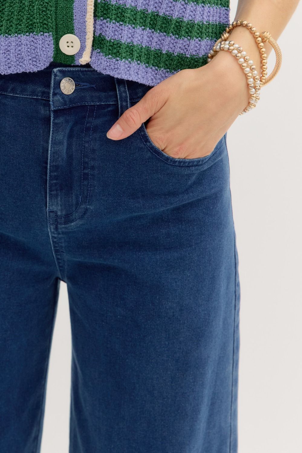 P26465 Cuff Hem Ankle Length Jeans
