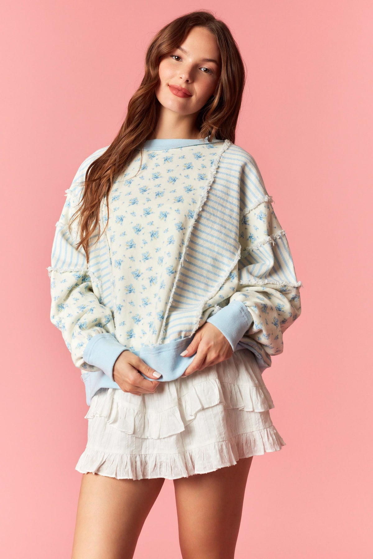 IKT200775-01 Shabby Chic Oversized Sweatshirt