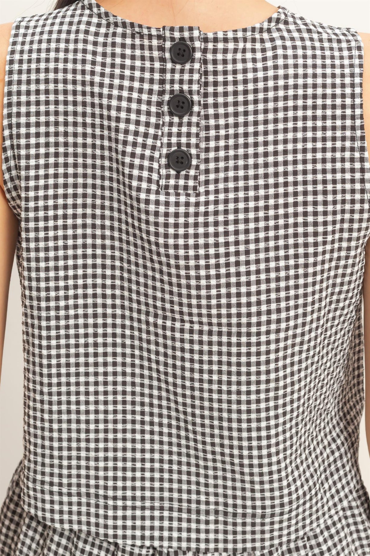 DZ26C688-SET Gingham Checkered Set