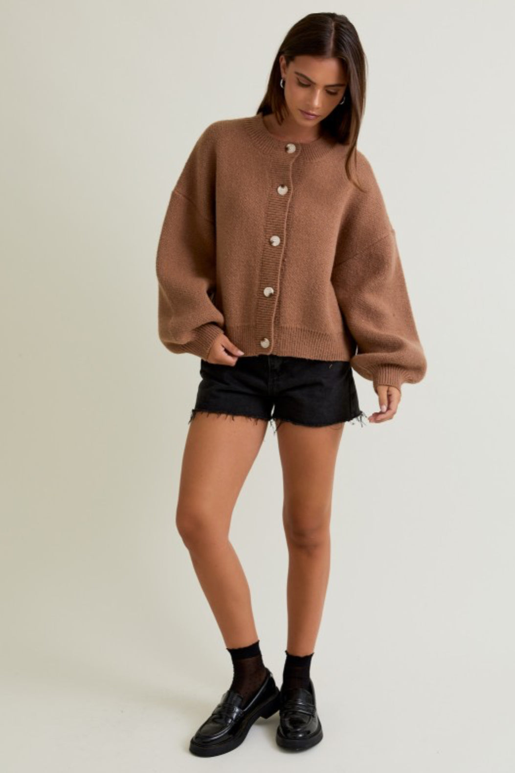 IWJ5532-2 Long Sleeve Sweater Cardigan
