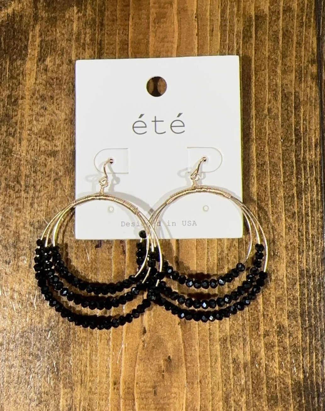 EME2525 Three Row Drop Loop Earrings