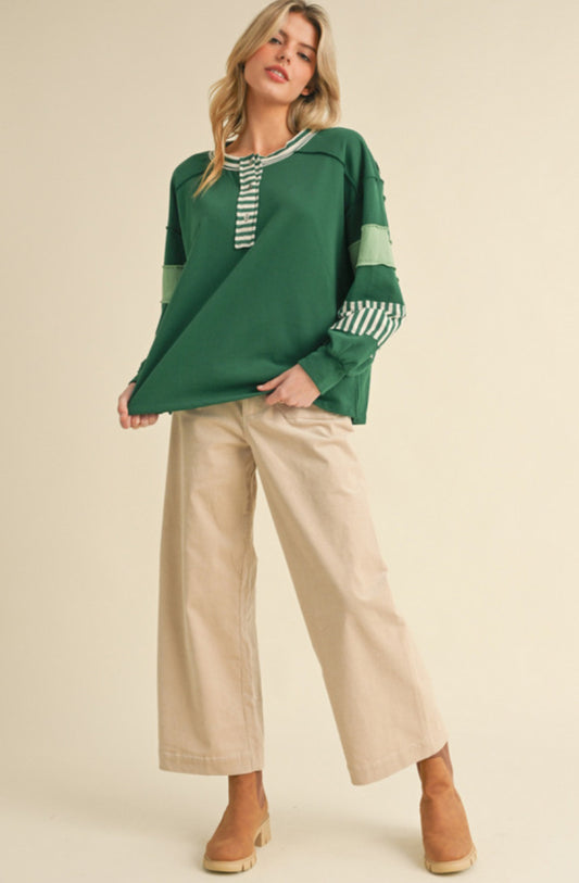 H40228-1 Solid Wide Pants