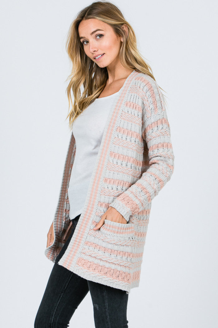 MSW7248 Striped Cardigan