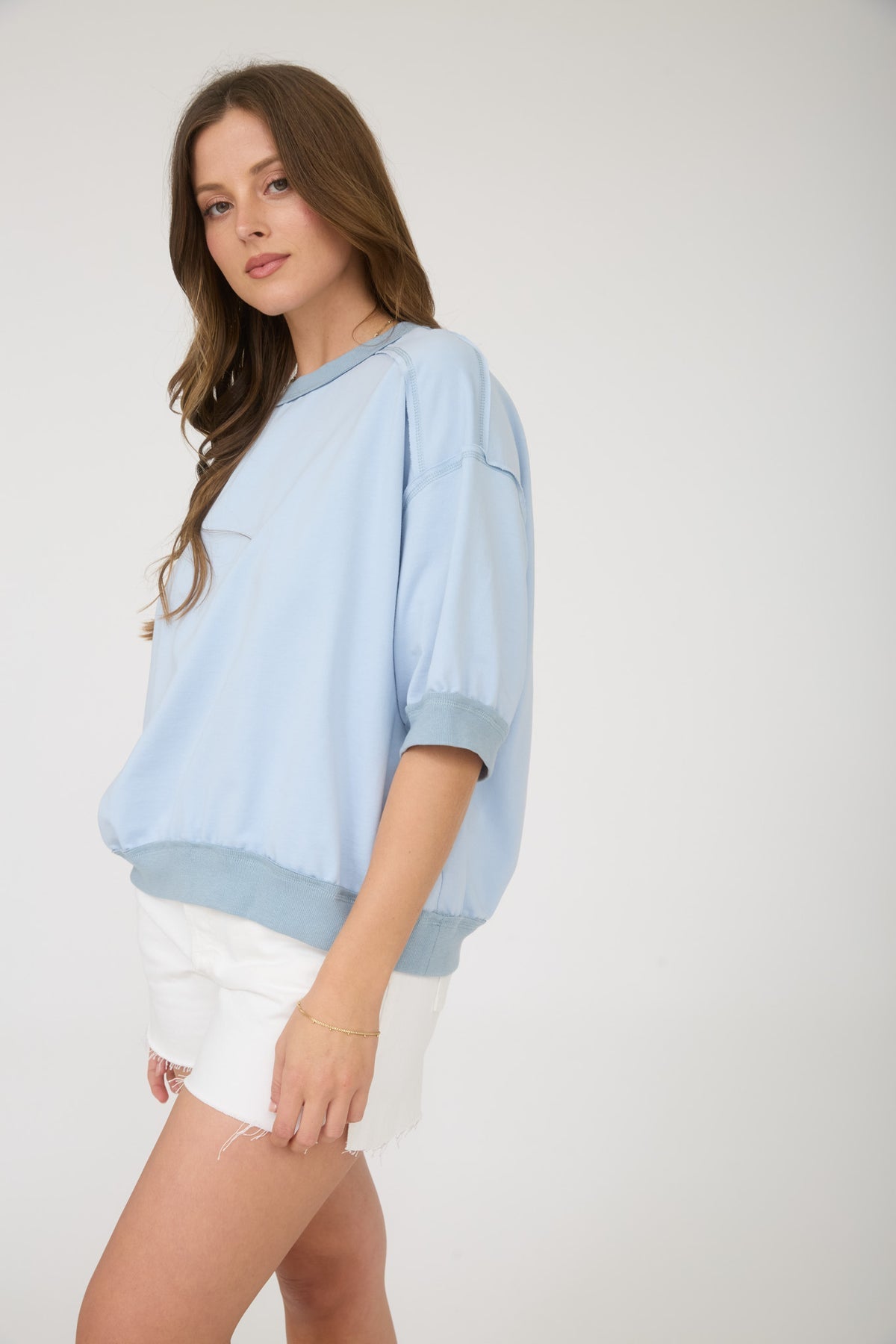 J6ST1038 Raglan 3/4 Sleeve Top