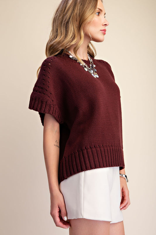 SW9136 Short Sleeve Sweater
