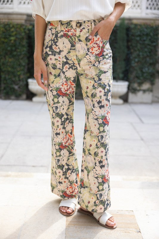 36862 Floral Print Pants