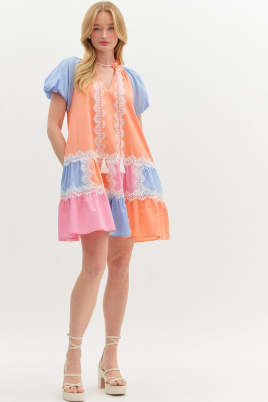 D25174 Colorblock Dress