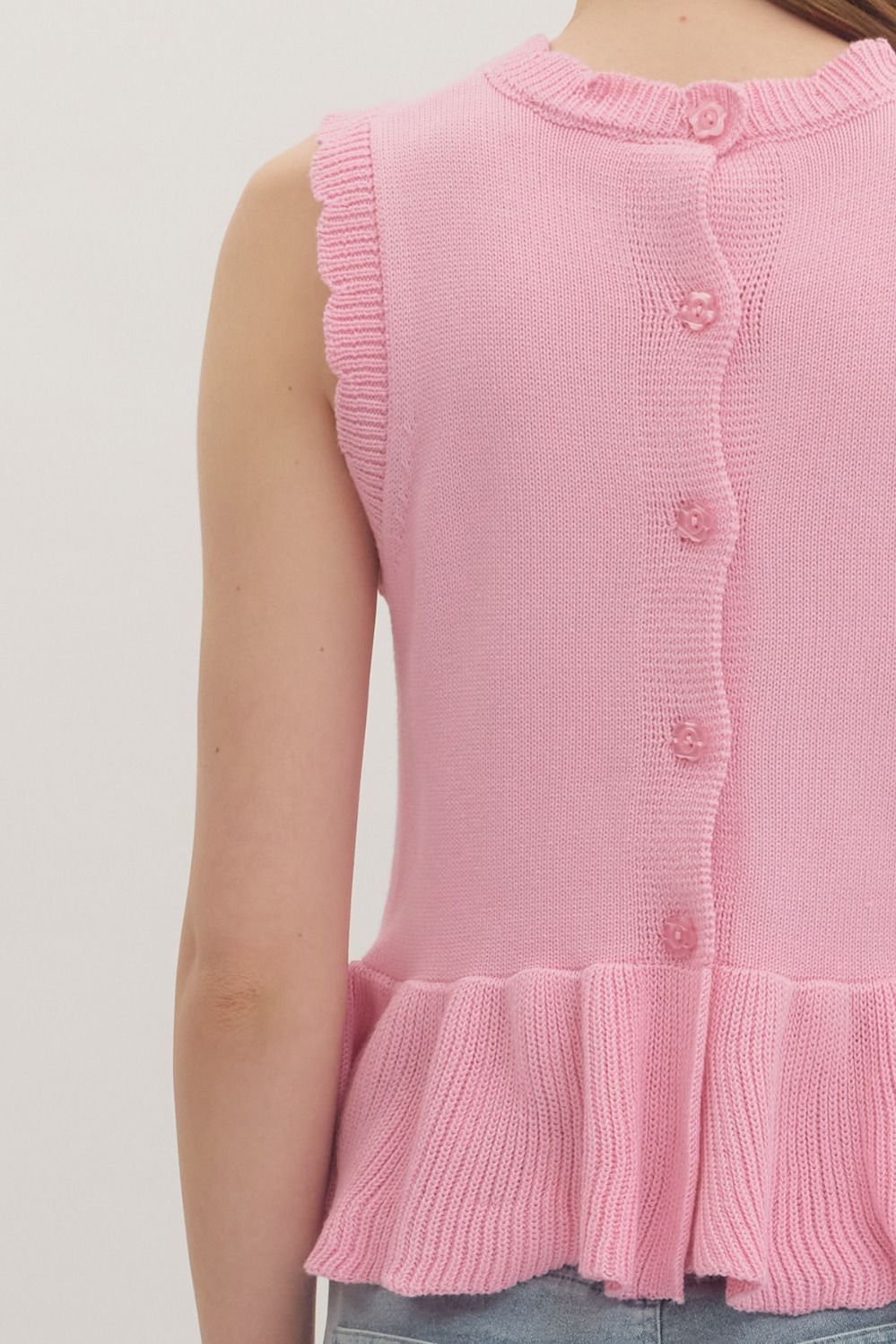 T29980 Sleeveless Peplum Top