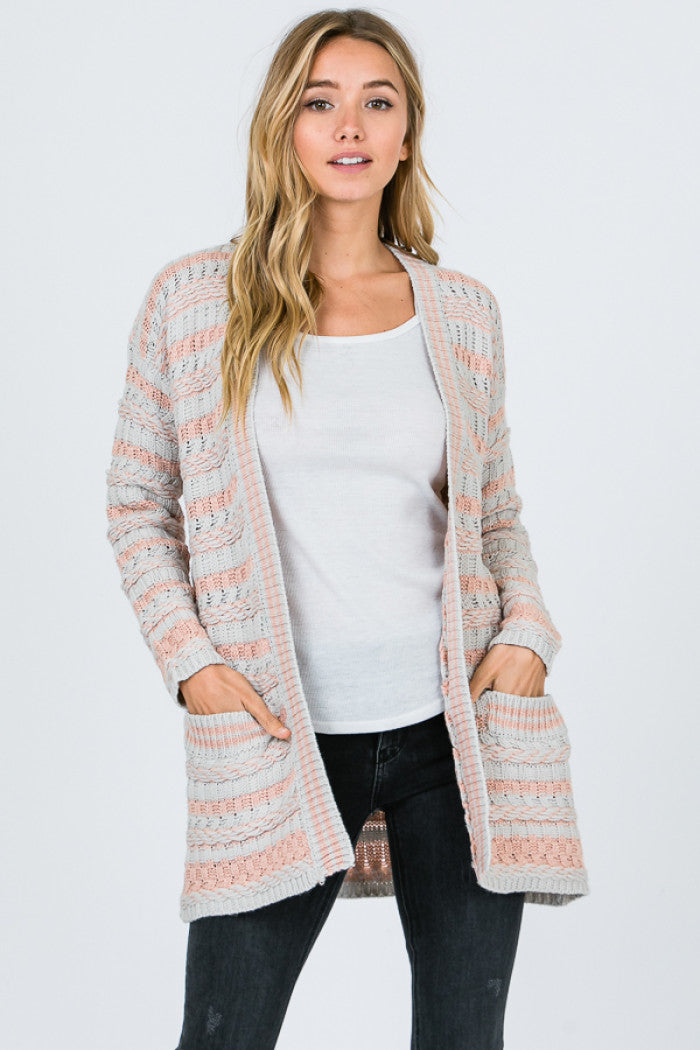 MSW7248 Striped Cardigan