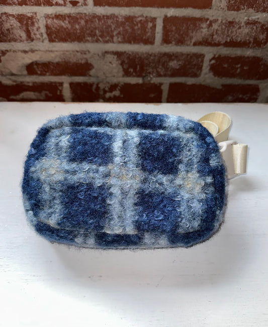 Plaid Wool Belt Bag
