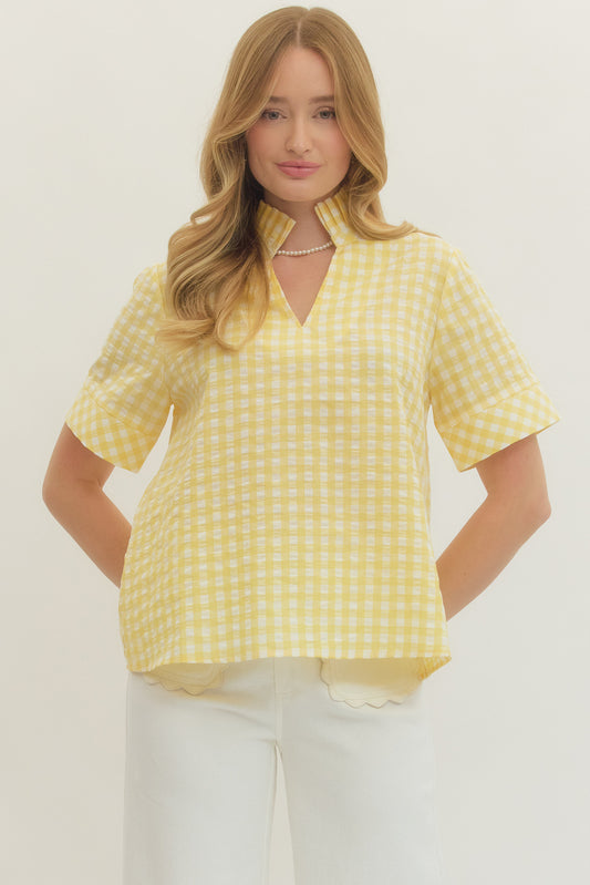 T29585 Gingham Top