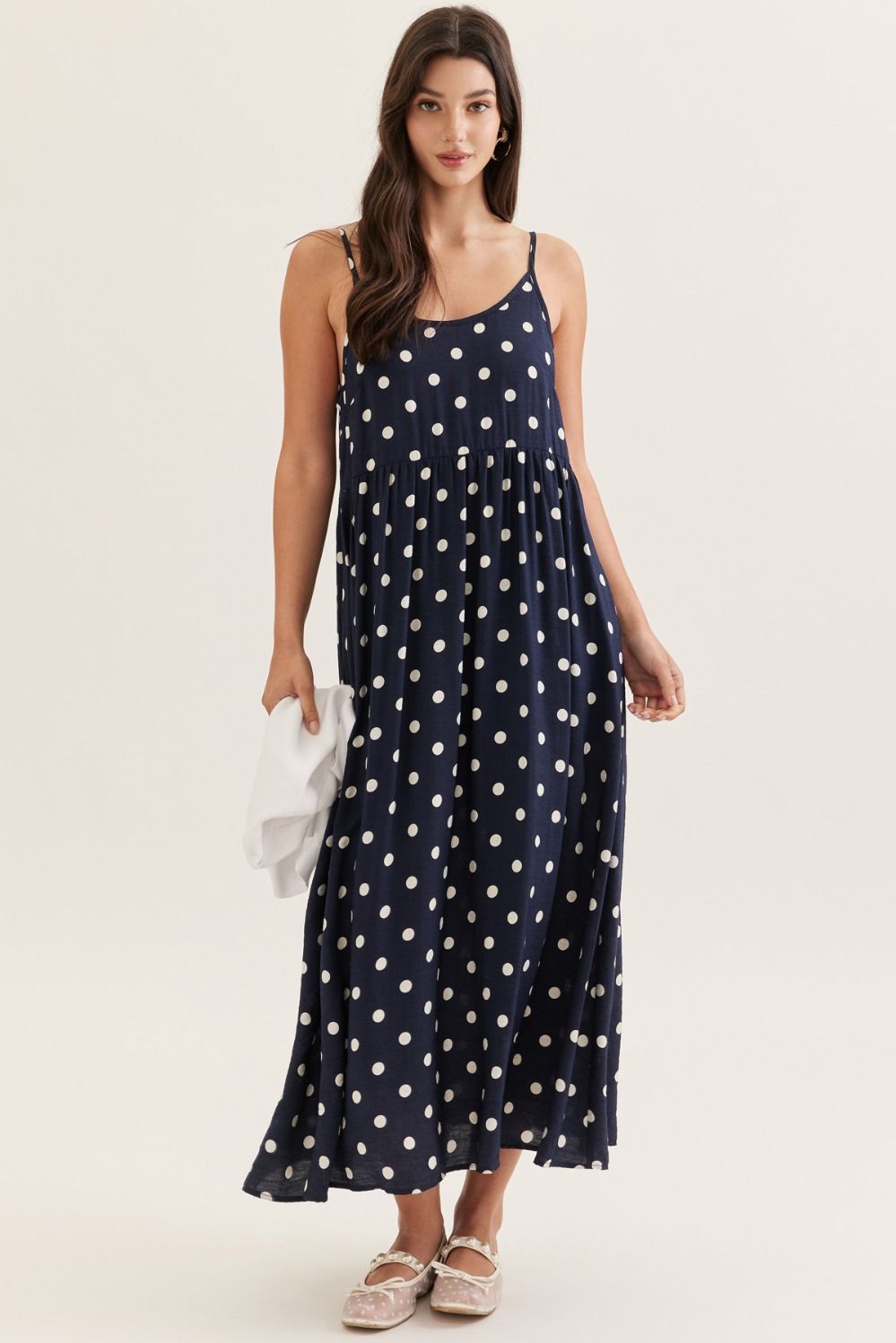 D31521 Layered Polka Dot Dress Set
