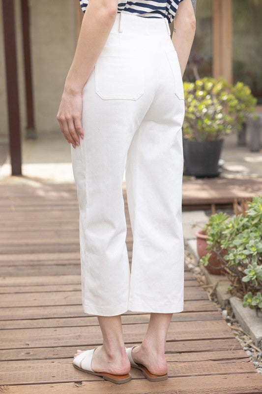 32551 Gold Button Detailed Pants