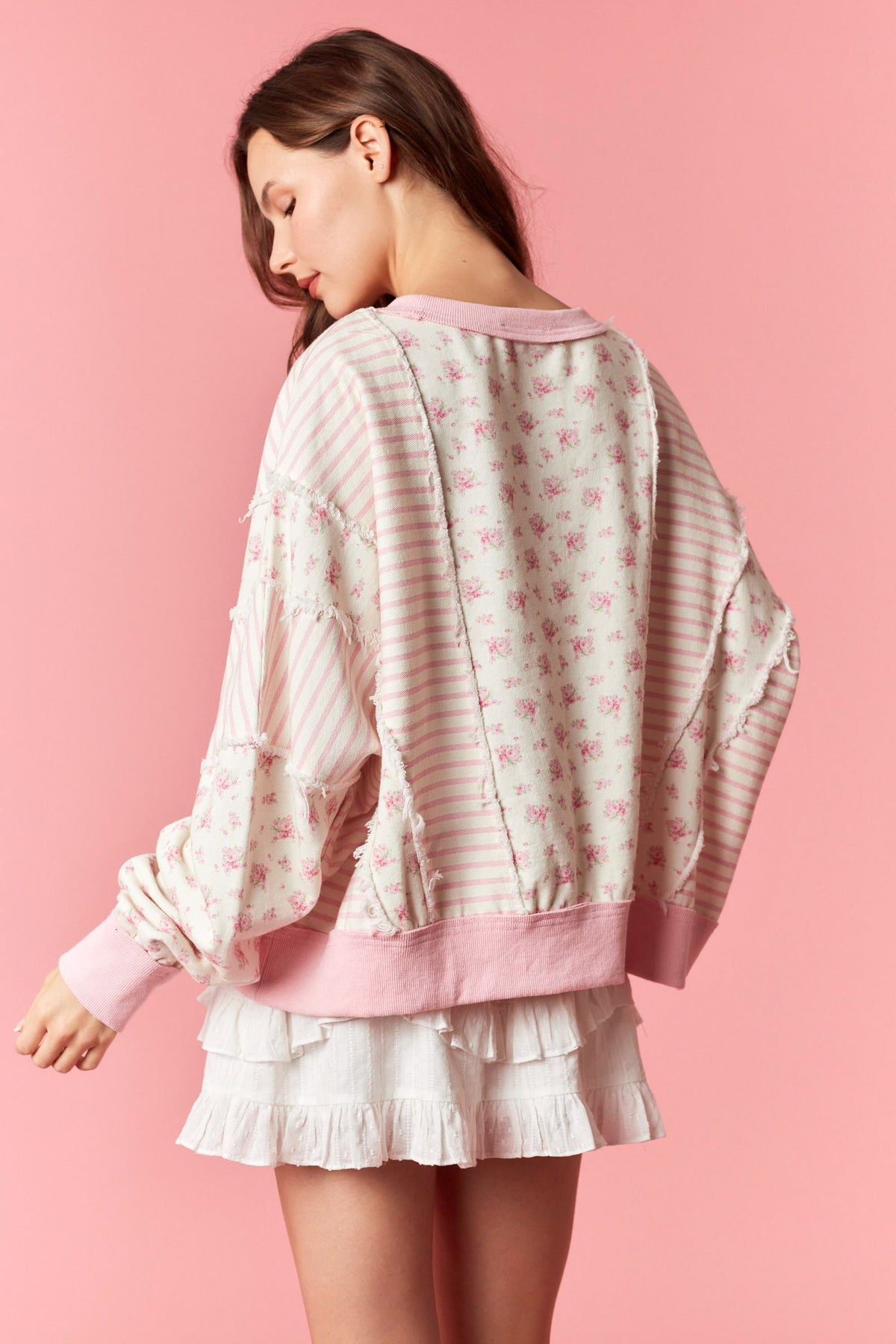 IKT200775-01 Shabby Chic Oversized Sweatshirt