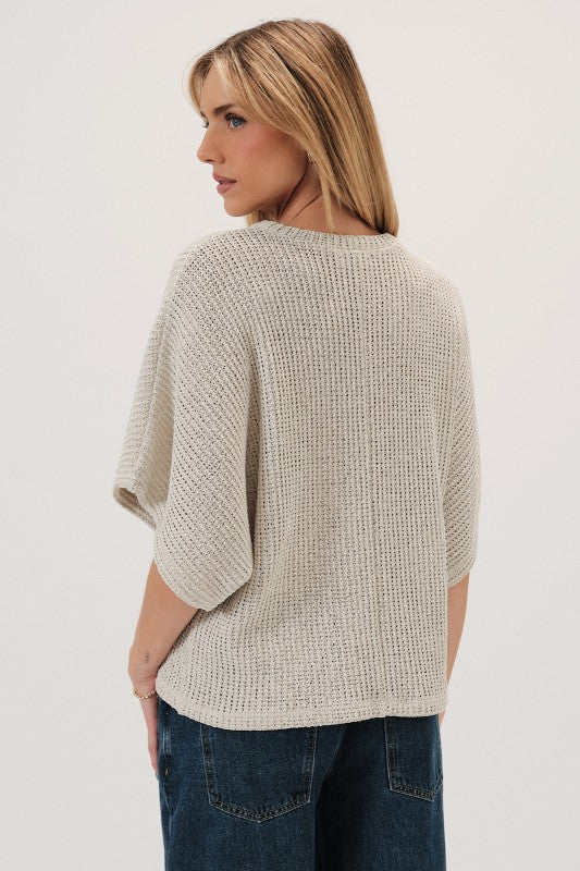 AT5619 Boucle Knit Top