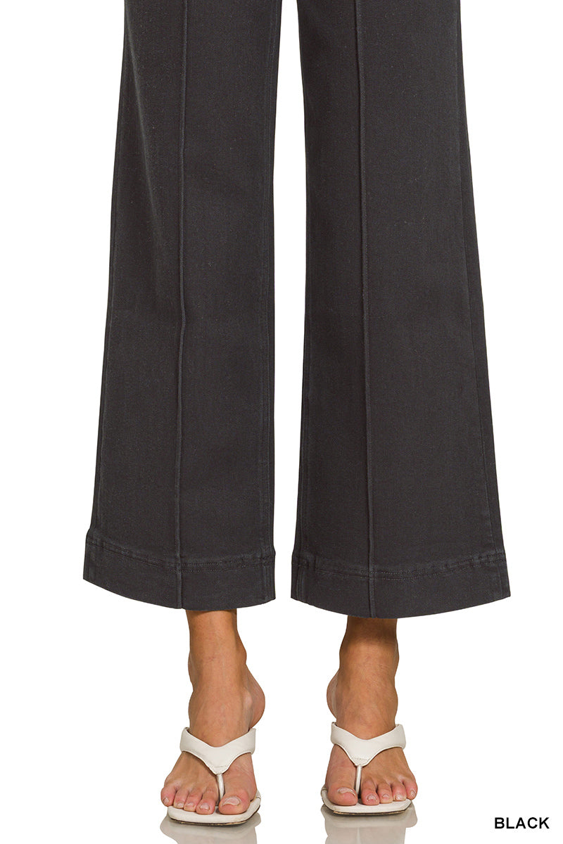 DYP-9558BB Wide Leg Pintuck Jeans