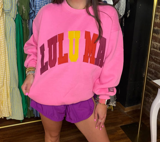 LM-SW-1011 Pink Multi Stitch Sweatshirt