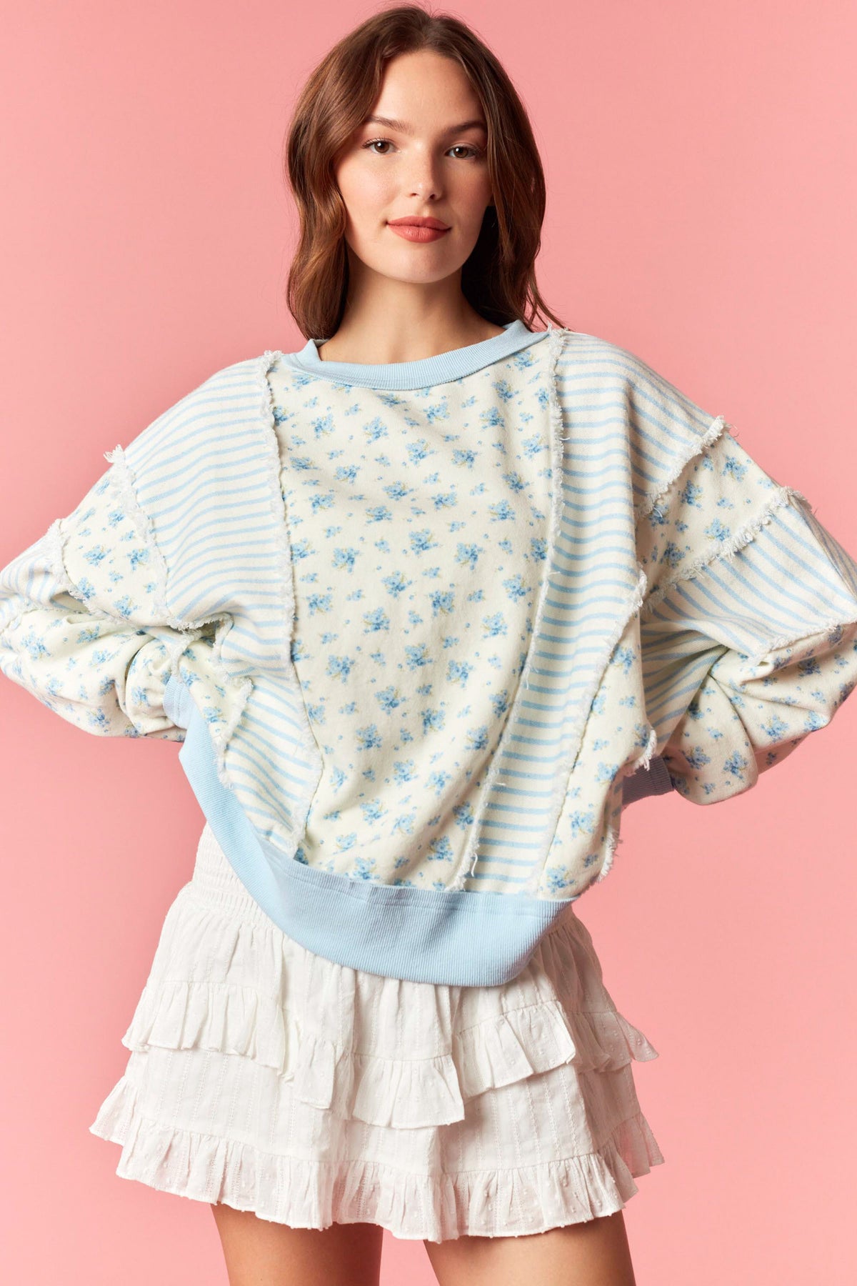 IKT200775-01 Shabby Chic Oversized Sweatshirt