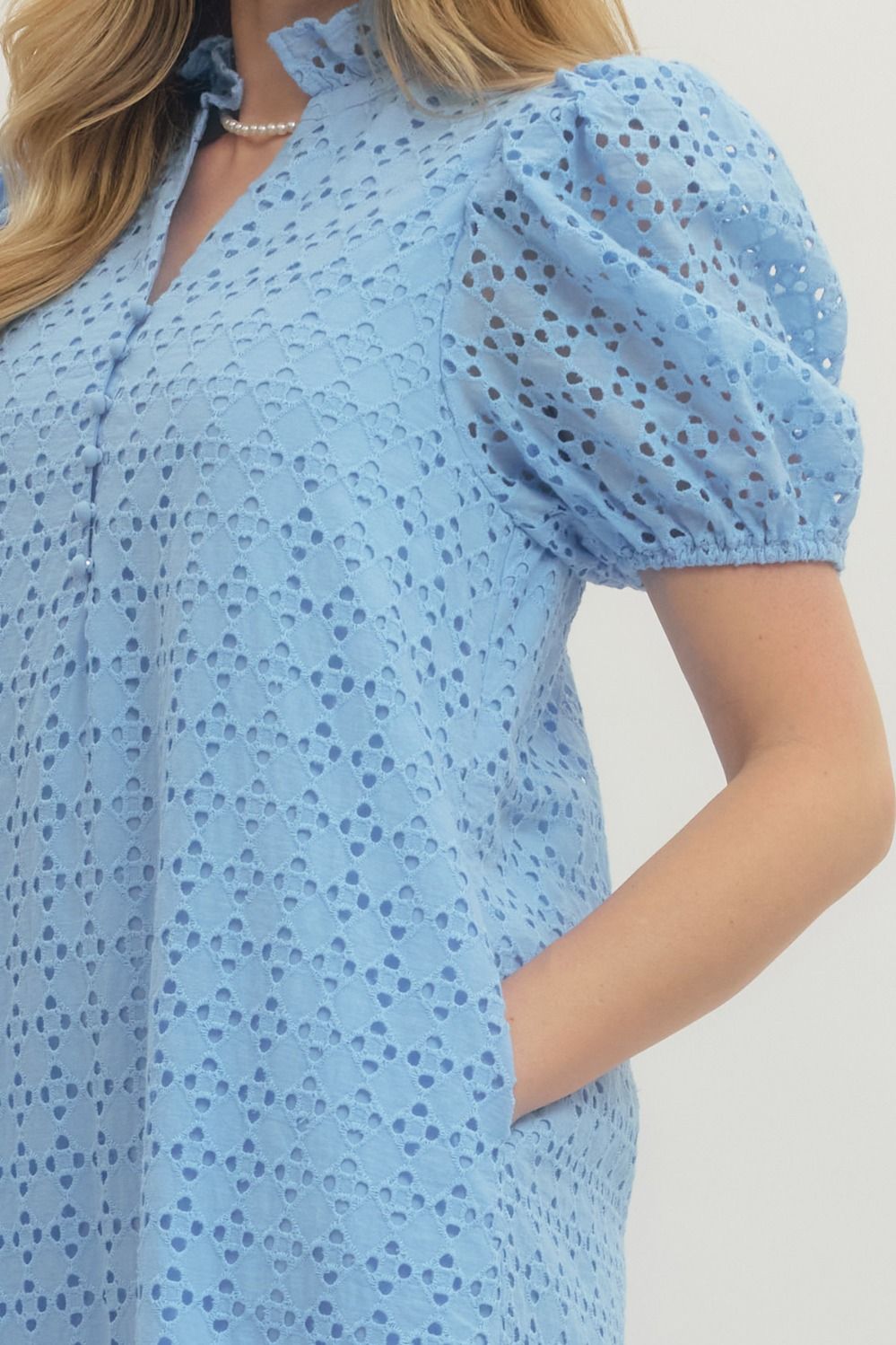 D29377 Eyelet Midi Dress