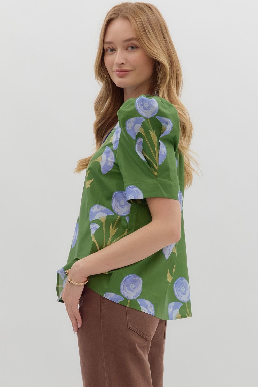 T26120 Floral Print Top