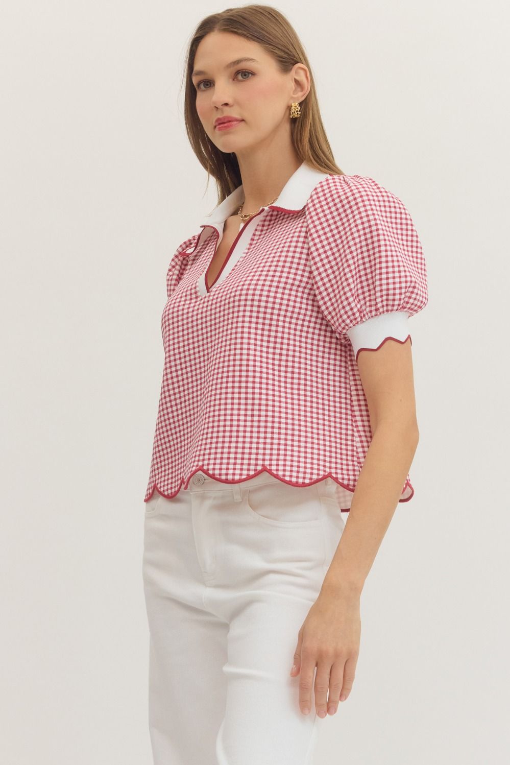T31920 Gingham Top