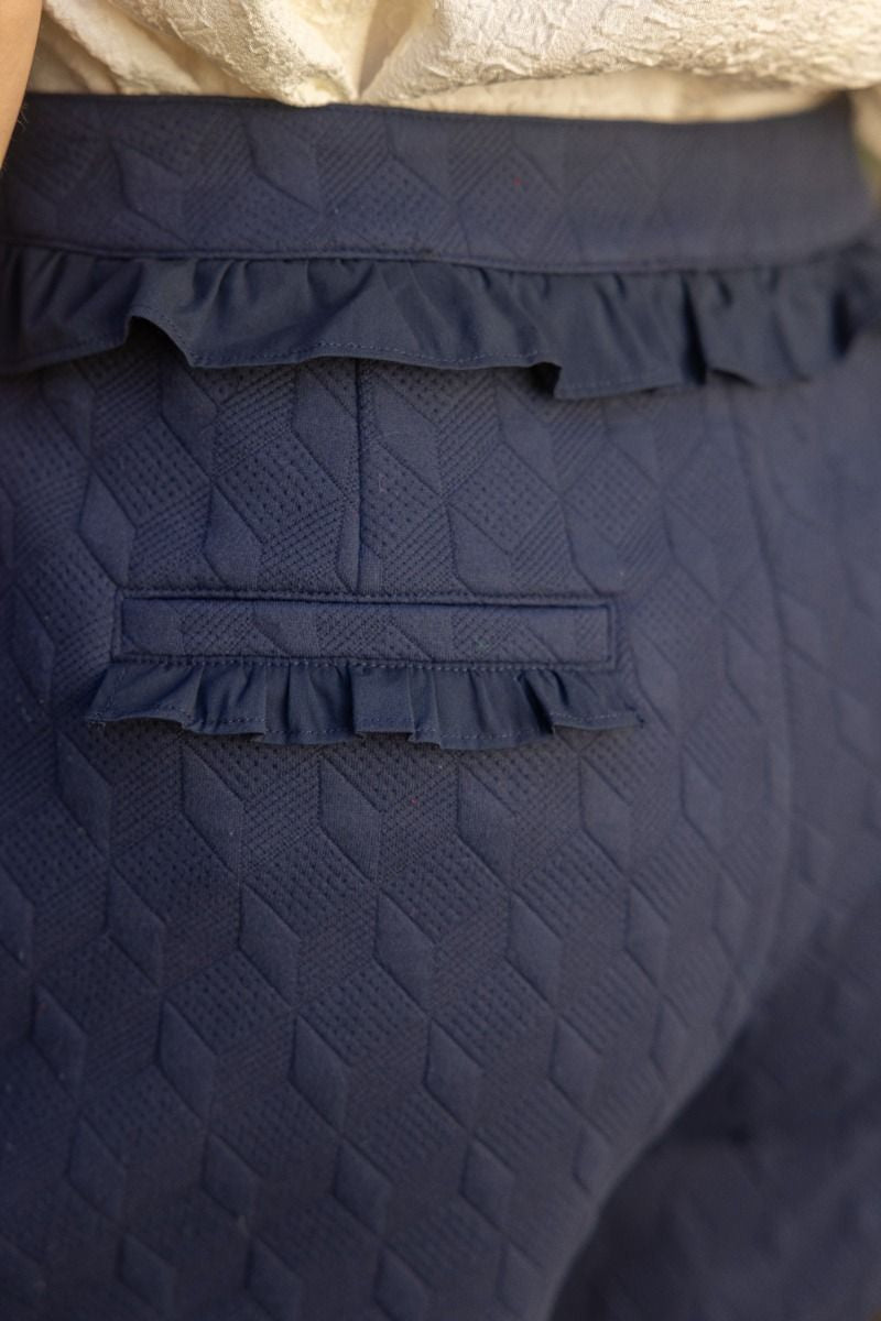 34379 Ruffle Detailed Textured Shorts