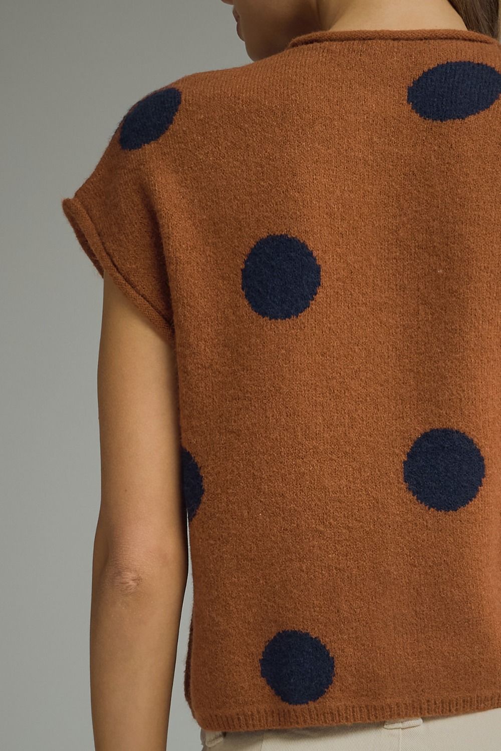 T32223 Polka Dot Sweater Top