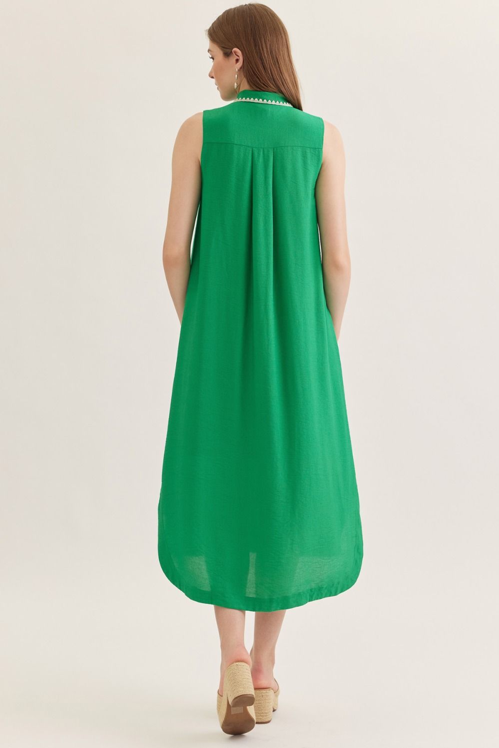 D31209 Solid Midi Dress