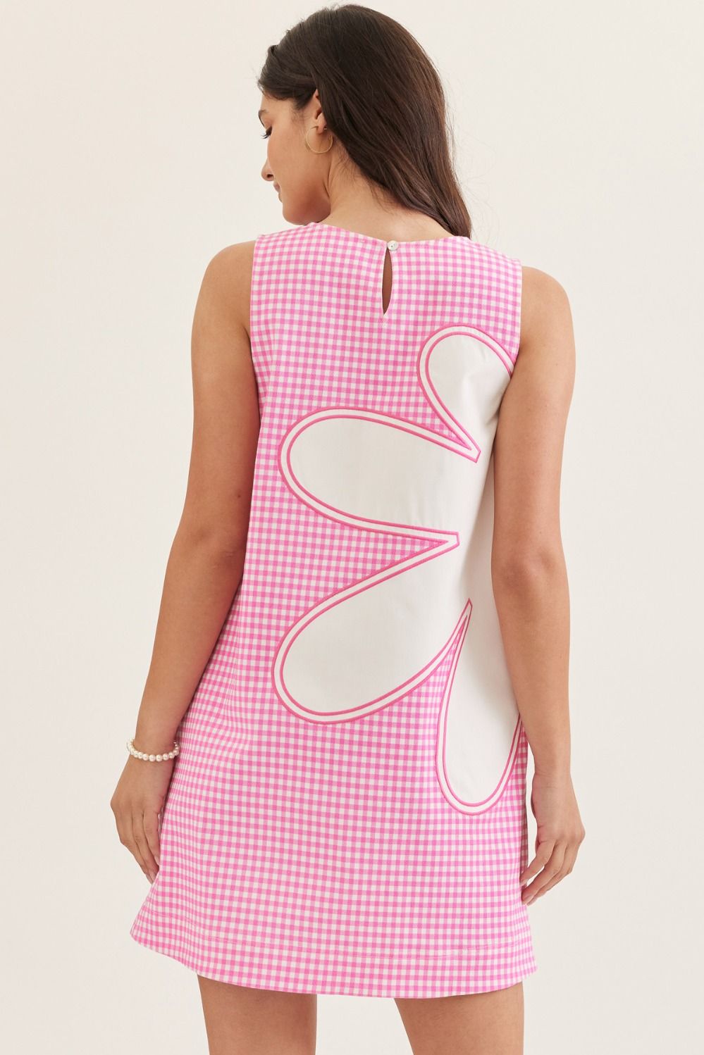 D31667 Abstract Appliqué Detail Dress