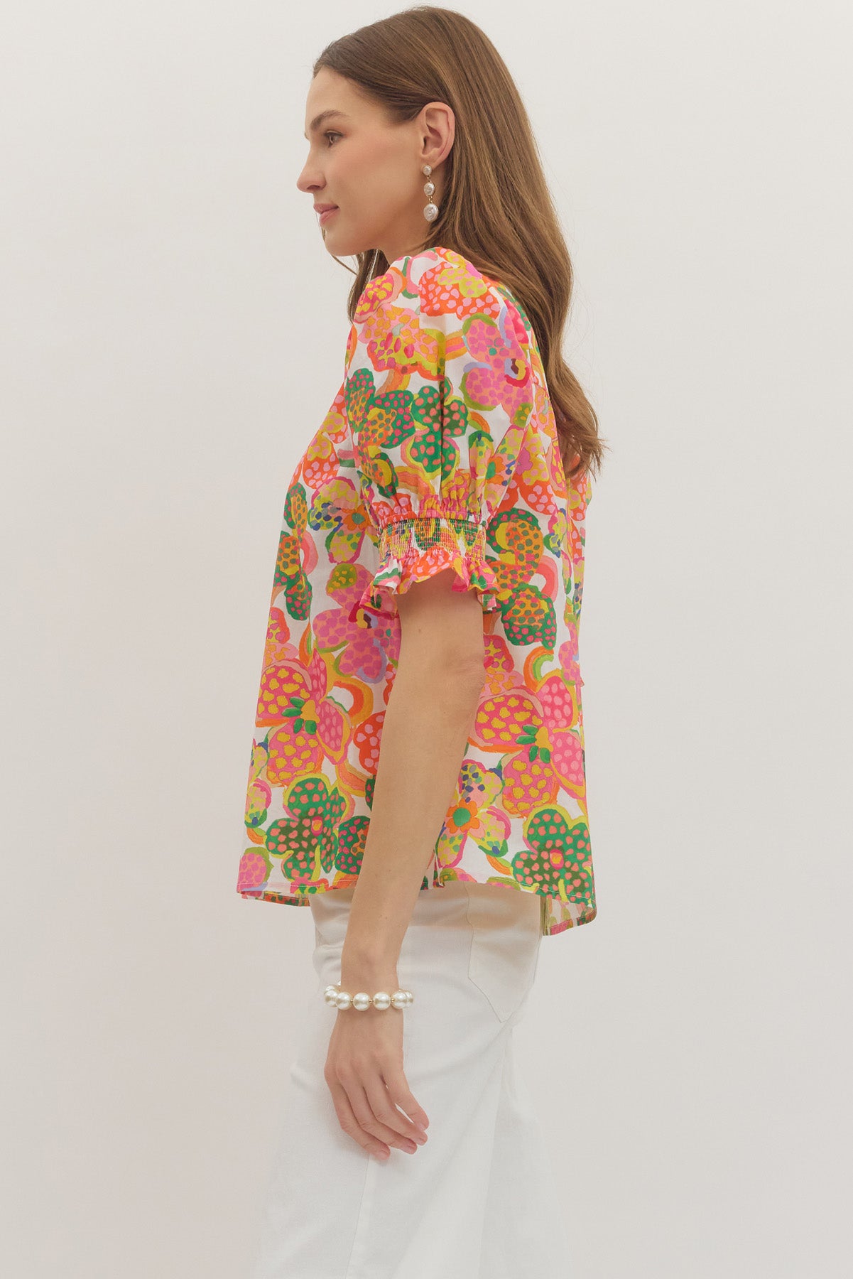 T30964 Botanical Print Top