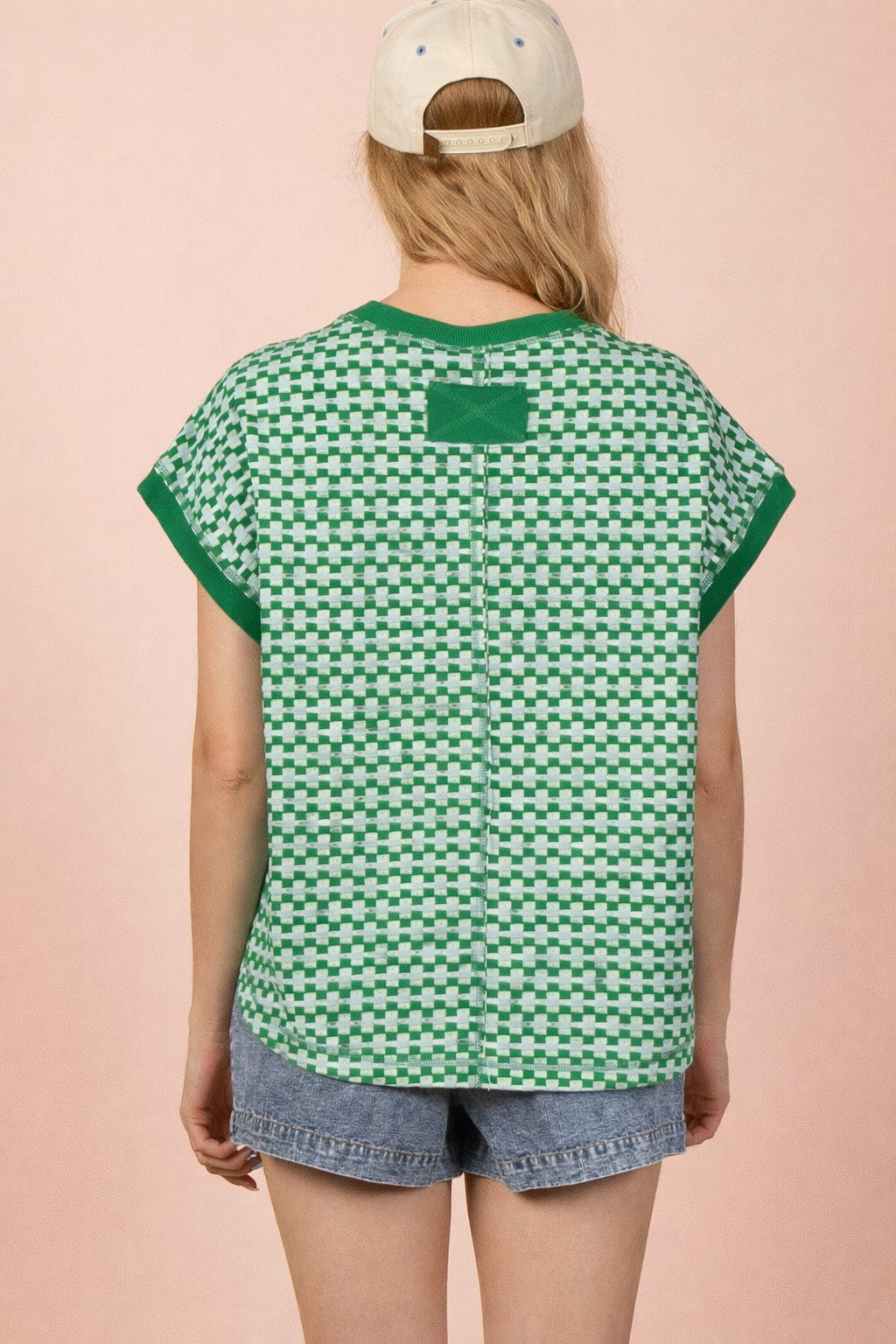 NT12607 Textured Casual Top