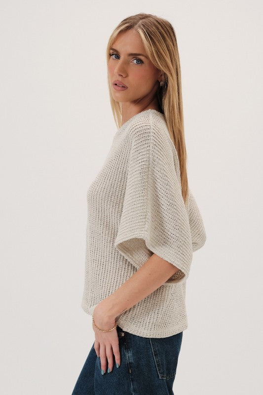 AT5619 Boucle Knit Top