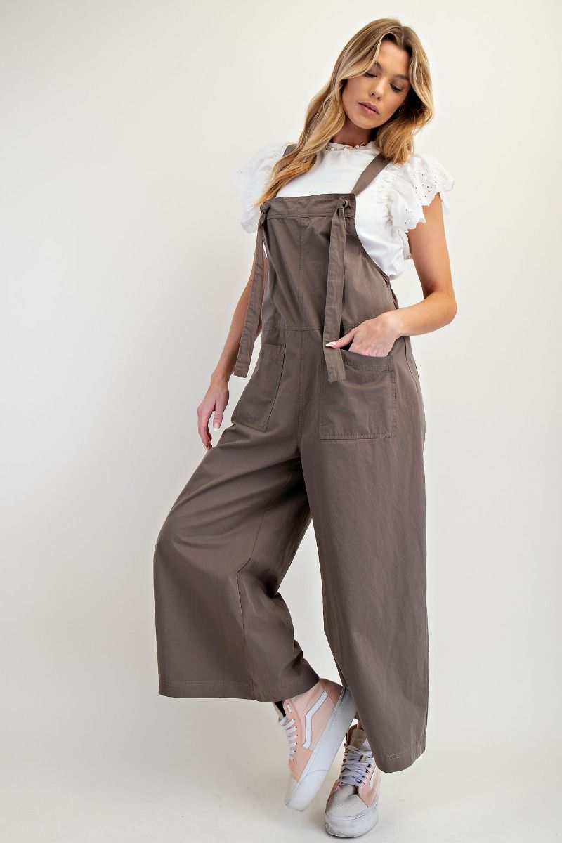 EB55906 Wide Leg Parachute Jumpsuit