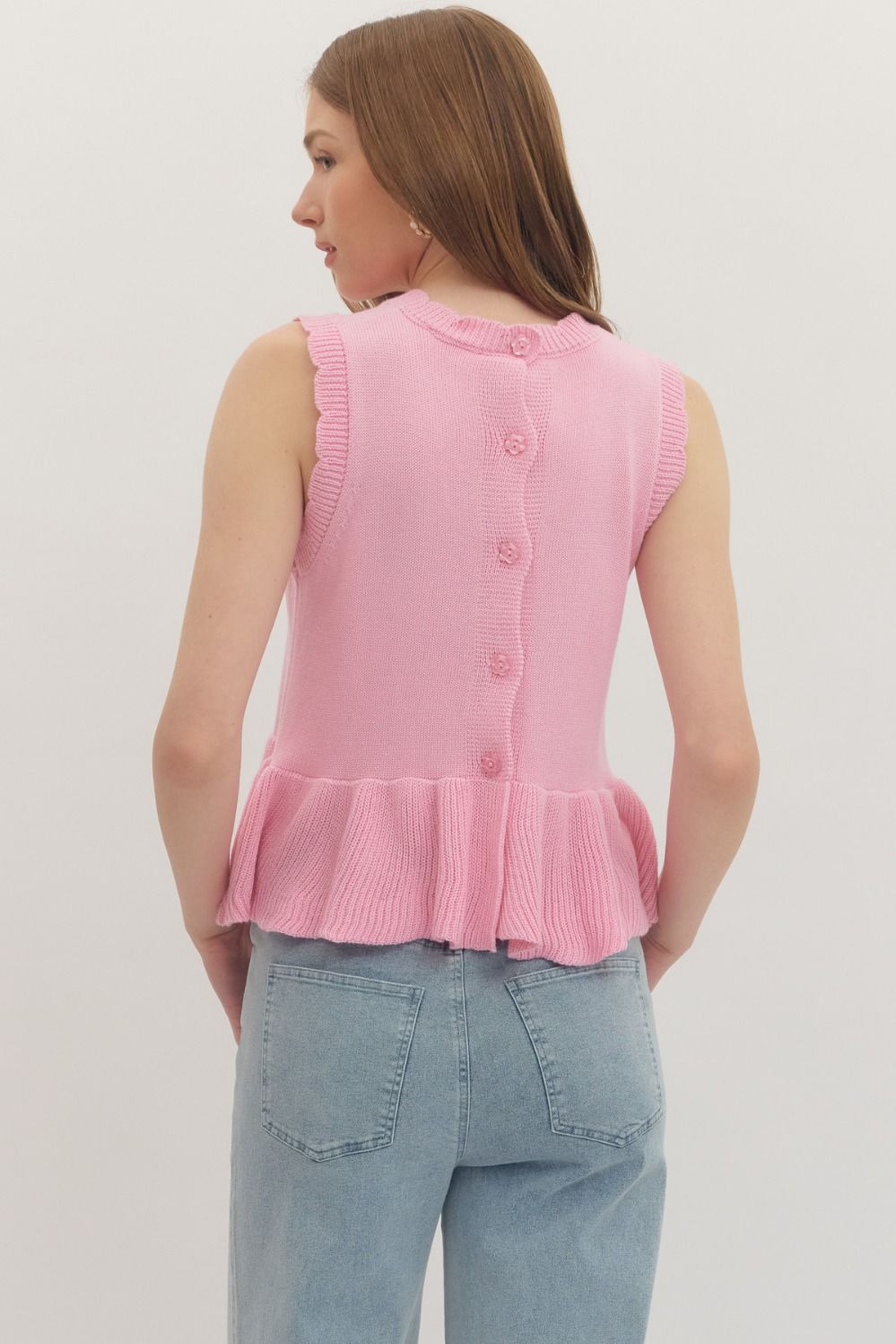 T29980 Sleeveless Peplum Top