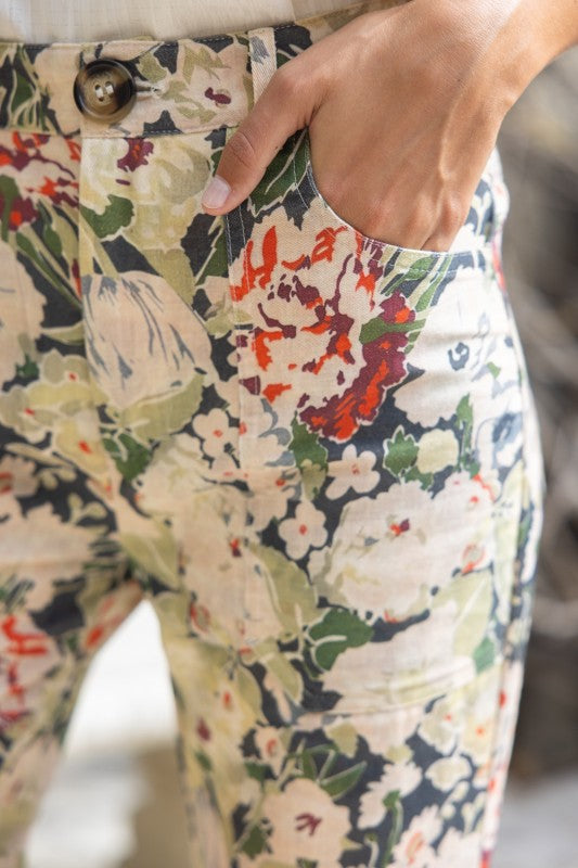 36862 Floral Print Pants