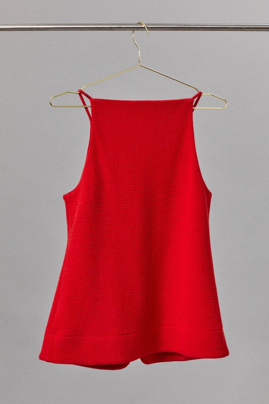 AT5249-1 Textured Spaghetti Strap Top