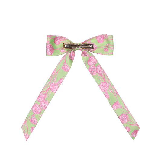 Pistachio Macaron Bow Clip