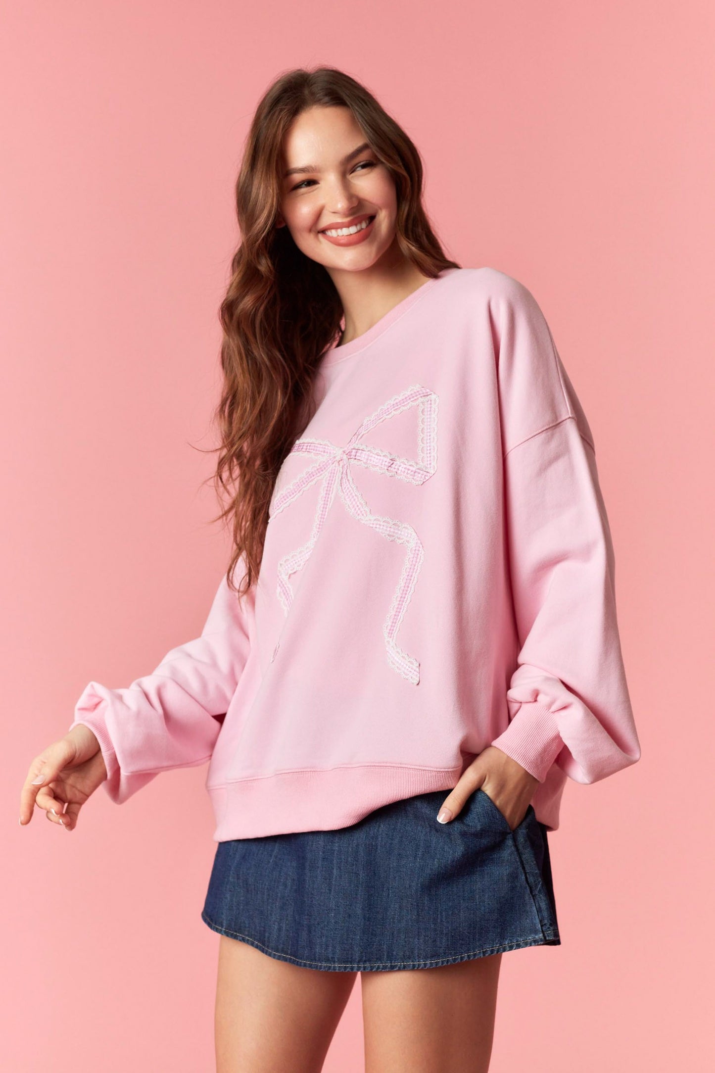 IKT300394-03 Bow Detail Sweatshirt