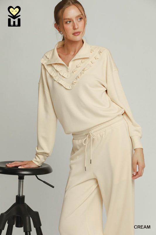 H1034-T Luxeknit Quarter Zip Top