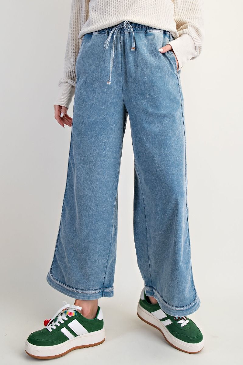 EB56754 Mineral Washed Denim Pants