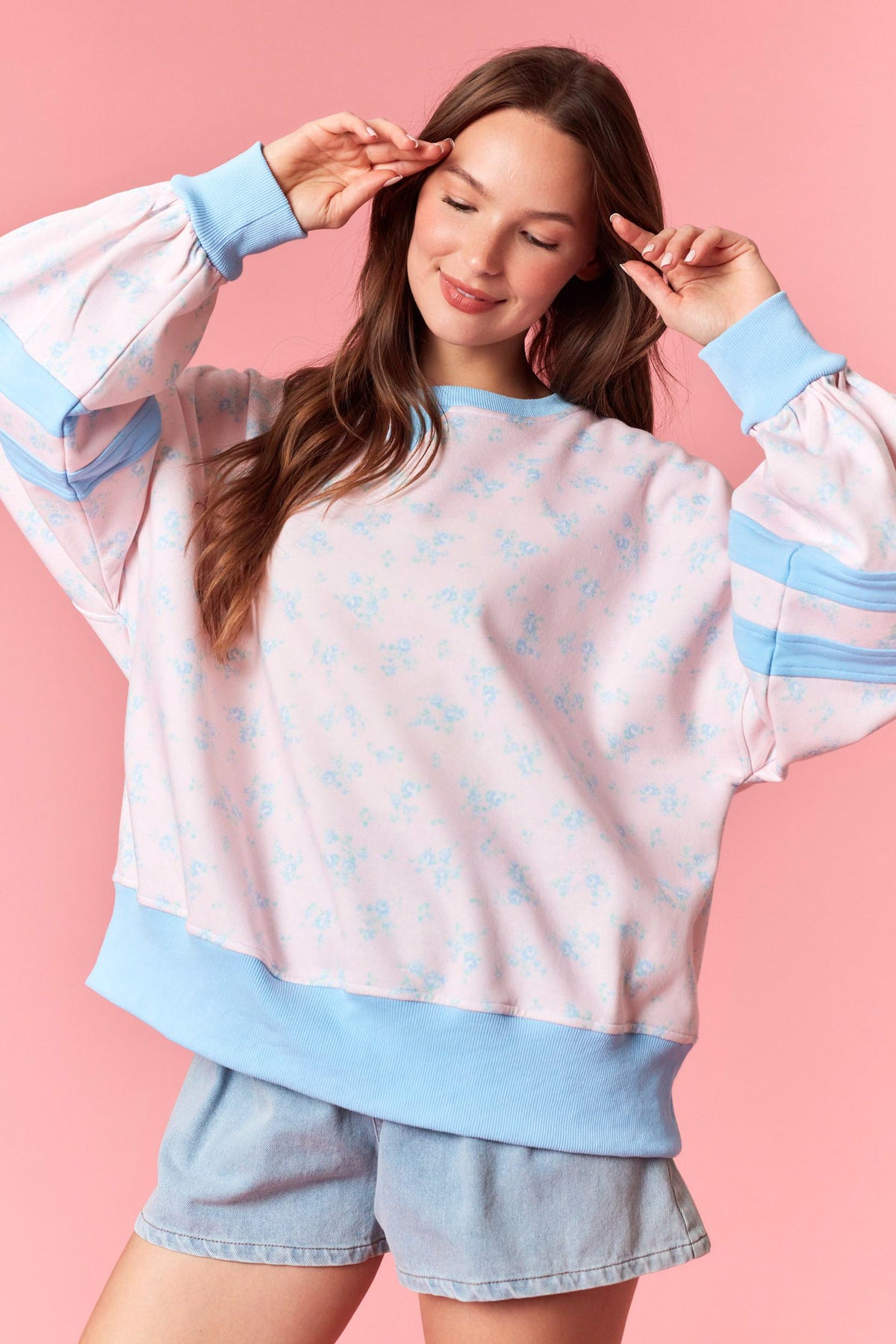 IKT300633-01 Cozy Chic Floral Printed Top