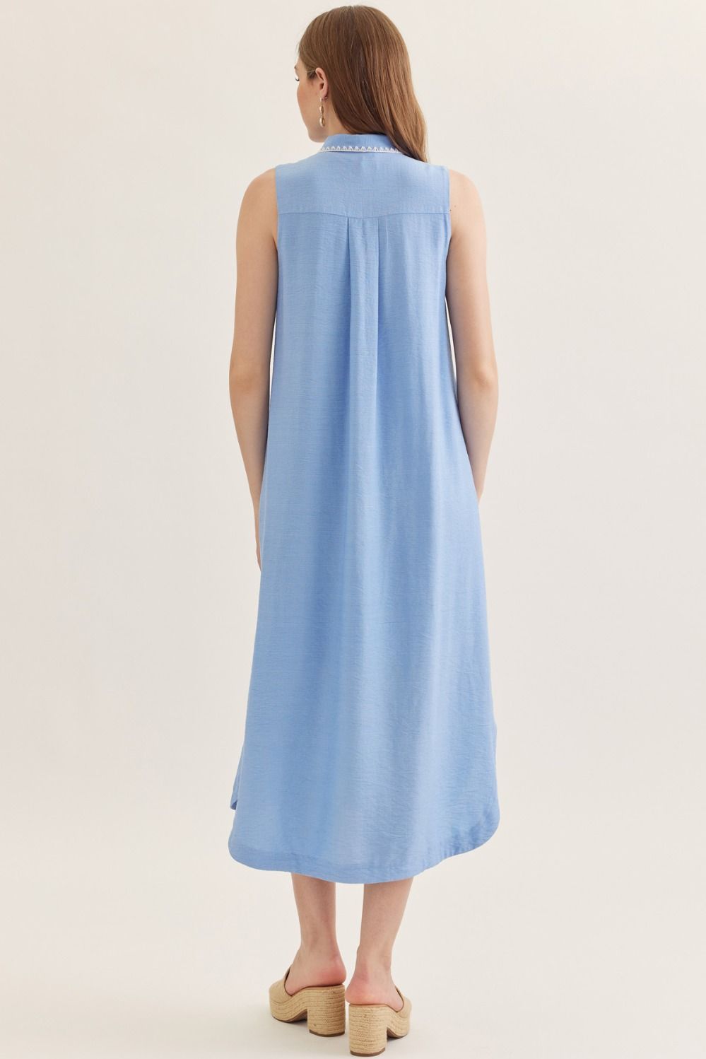 D31209 Solid Midi Dress