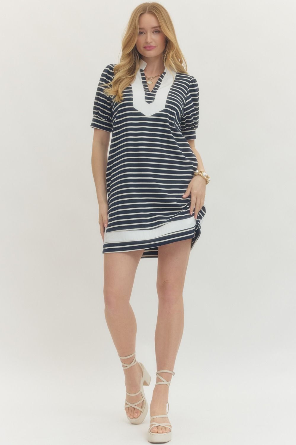 D29635 Stripe Mini Dress
